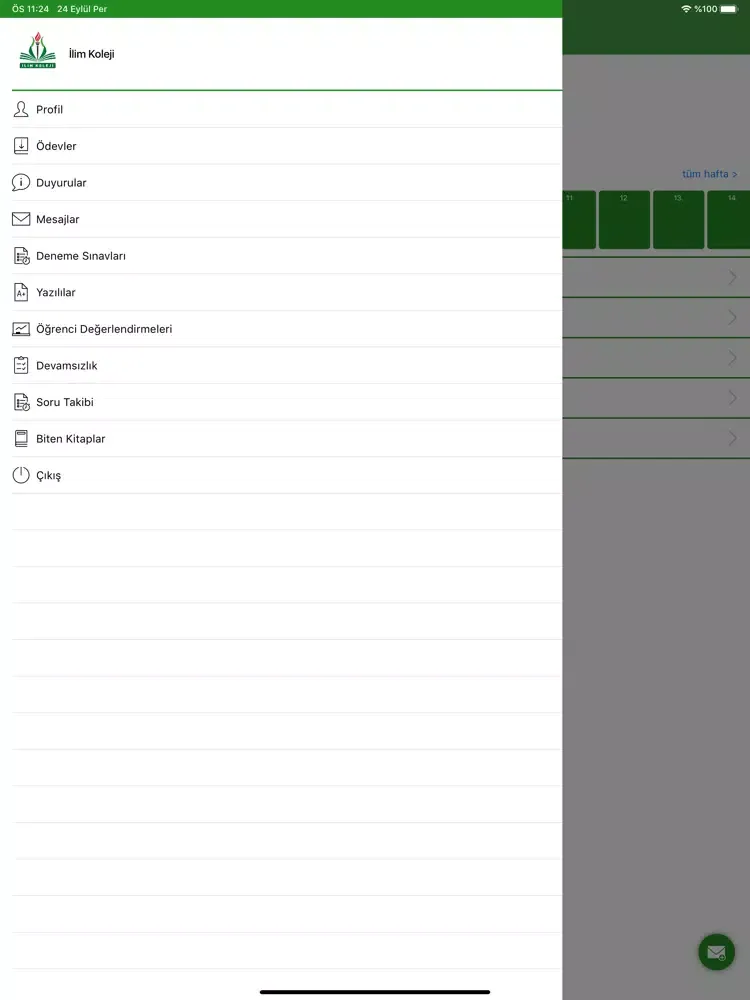 Ảnh chụp màn hình của İlim Koleji iPad 