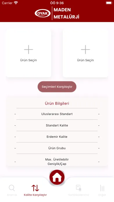 Zrzuty ekranu Oyak Maden Metalurji