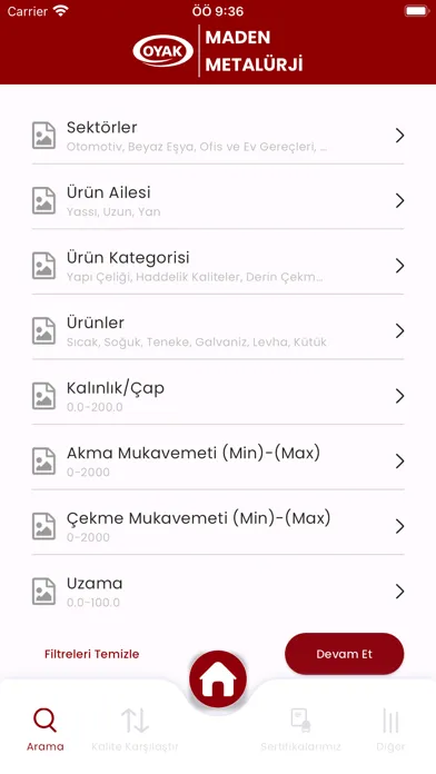 Zrzuty ekranu Oyak Maden Metalurji