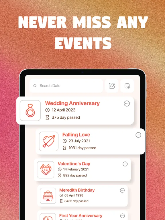 Capturas de pantalla de Love Tracker : Mood & Moments iPad 