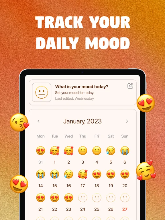Capturas de pantalla de Love Tracker : Mood & Moments iPad 