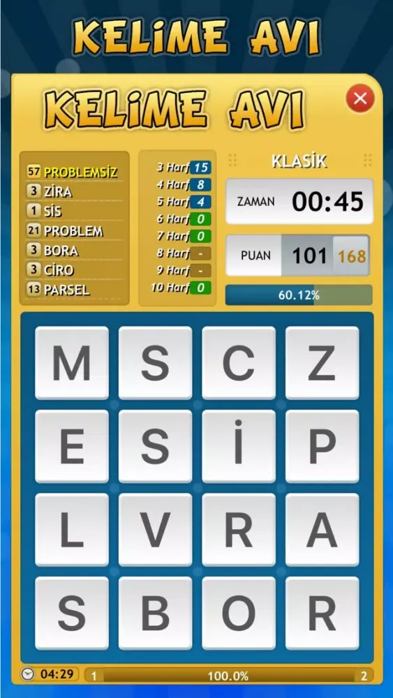 Screenshot di Kelime Avı