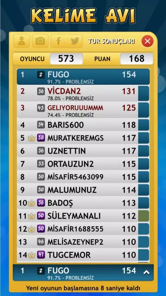 Screenshot di Kelime Avı