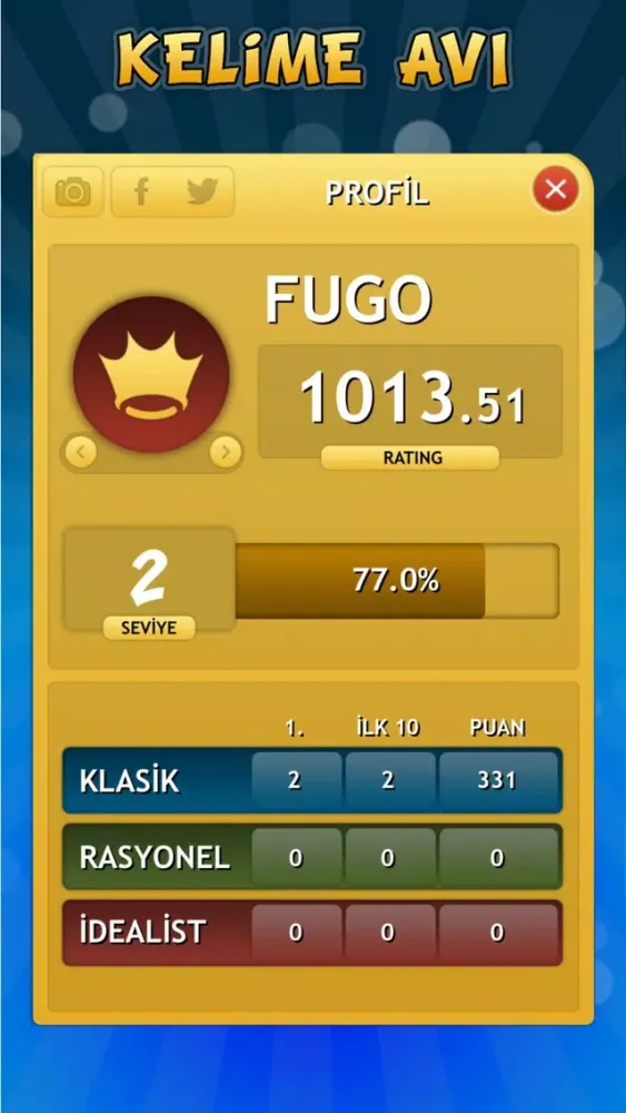 Screenshot di Kelime Avı
