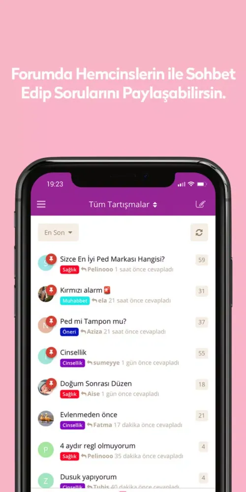 Ảnh chụp màn hình của Peride | Periyot Günlüğü
