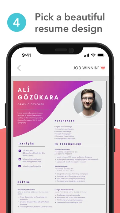 Capturas de pantalla de Global Resume Builder CV Maker