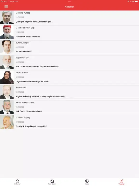 Captures d'écran de Milli Gazete Haberler iPad 