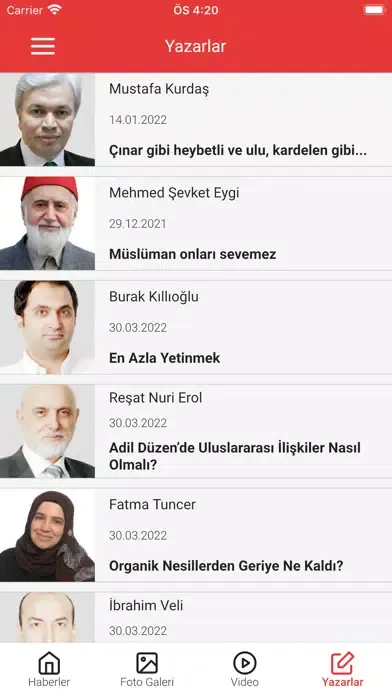 Captures d'écran de Milli Gazete Haberler