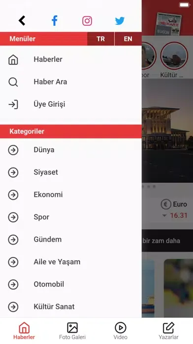 Captures d'écran de Milli Gazete Haberler