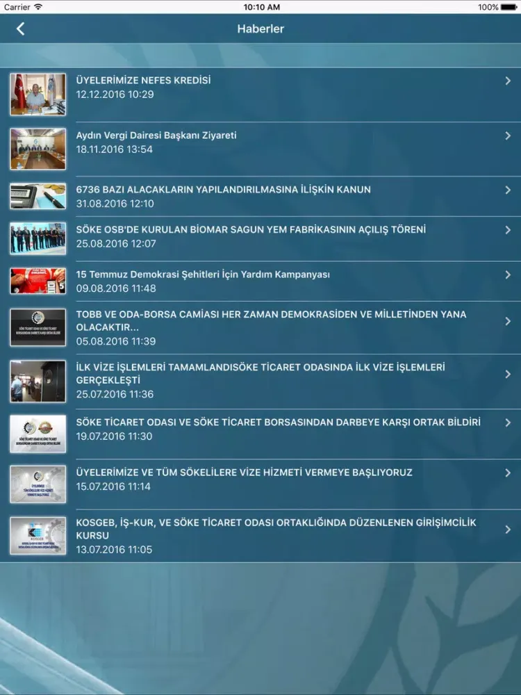 Screenshot di Söke Ticaret Odası iPad 