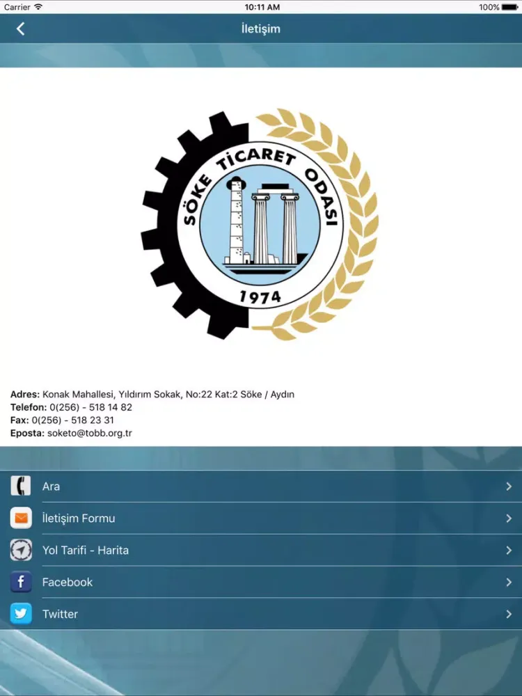 Screenshot di Söke Ticaret Odası iPad 