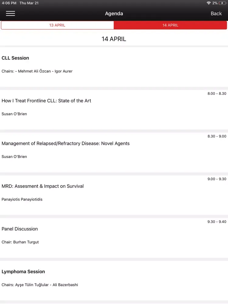 EHOC Summit 2019 iPad  Screenshots