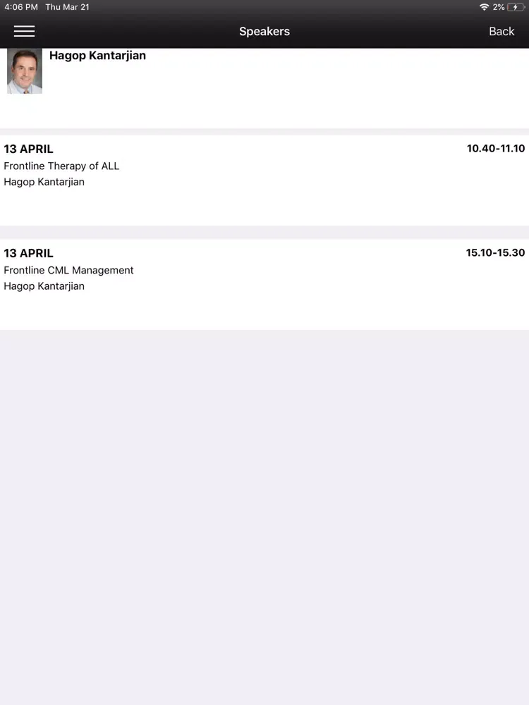 EHOC Summit 2019 iPad  Screenshots
