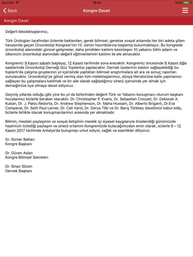 13. Üroonkoloji Kongresi iPad 應用截圖