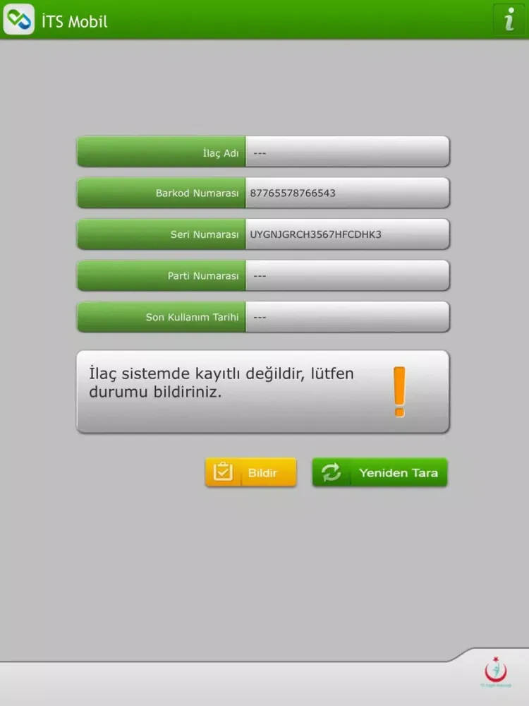 Capturas de tela do İlaç Takip Sistemi Mobil iPad 