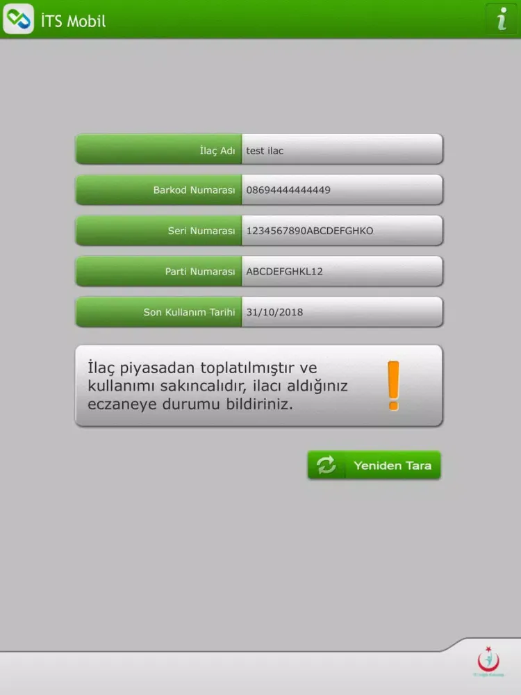 Capturas de tela do İlaç Takip Sistemi Mobil iPad 