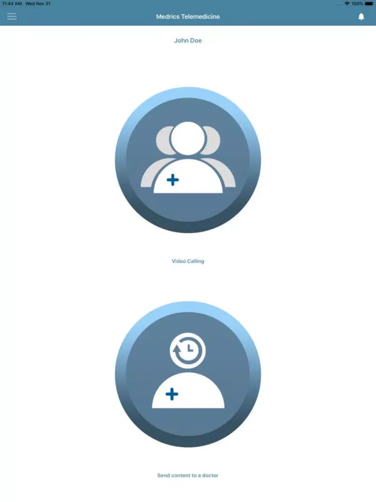 ภาพหน้าจอของ Medrics Telemedicine iPad 