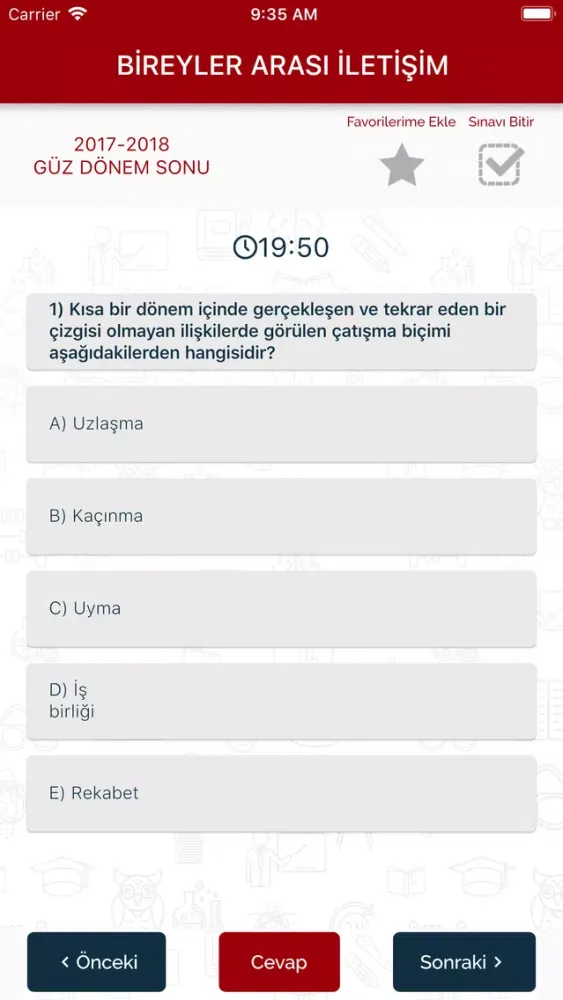 Zrzuty ekranu Anadolu AÖS Sorular