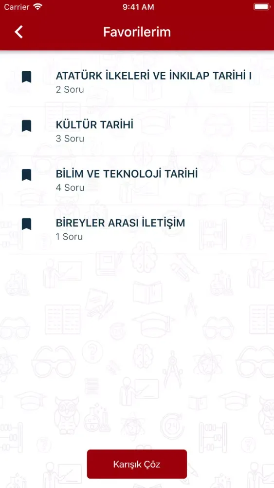 Zrzuty ekranu Anadolu AÖS Sorular