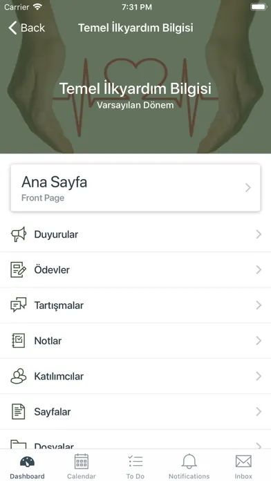 Capturas de tela do Anadolu ÖYS