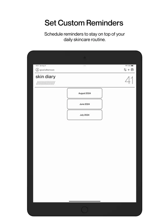 Skin Diary: Track & Glow iPad  Ekran Görüntüleri