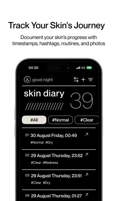 Skin Diary: Track & Glow Ekran Görüntüleri