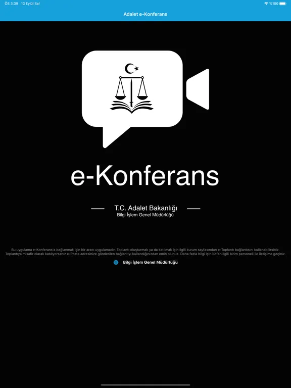 Adalet e-Konferans iPad  Screenshots
