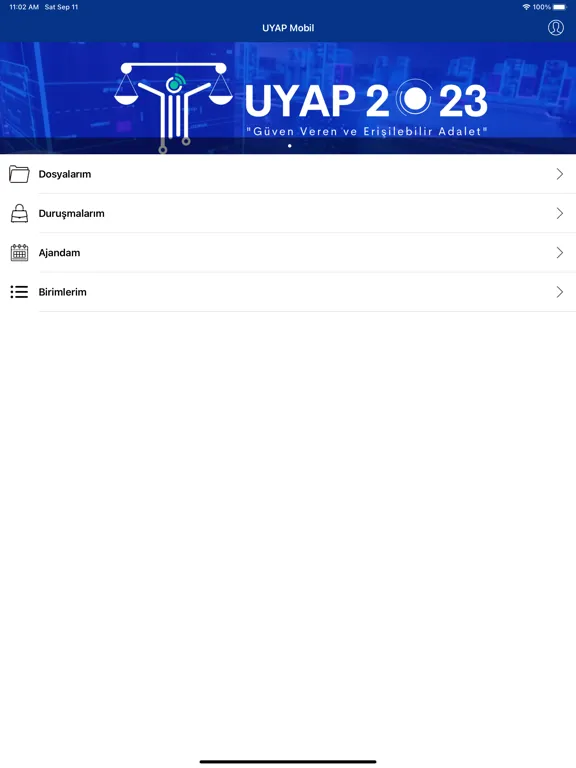 UYAP Mobil iPad  Ekran Görüntüleri