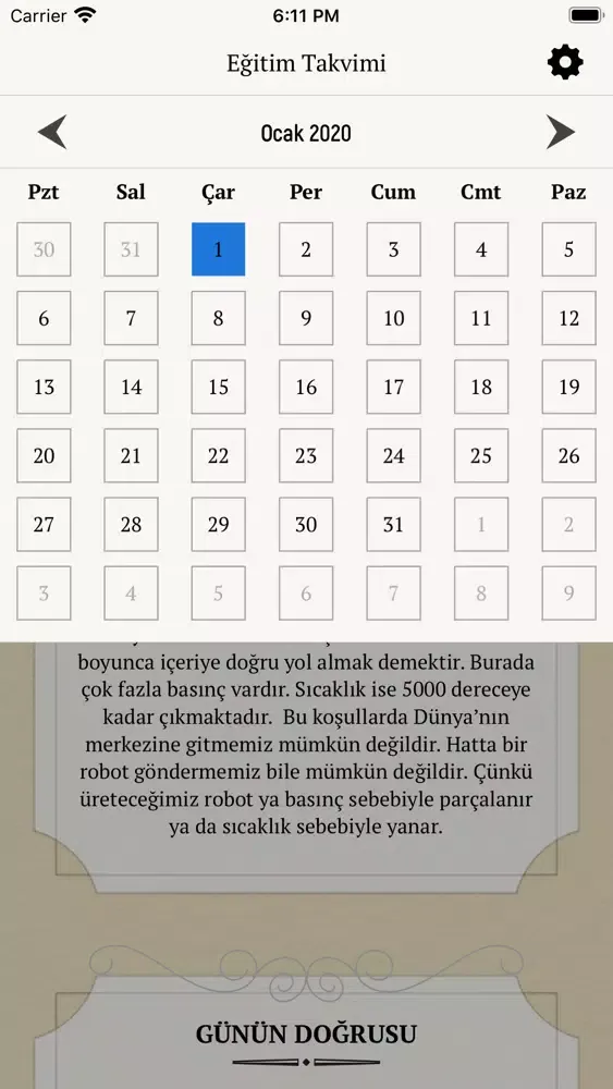 Eğitim Takvimi应用截图