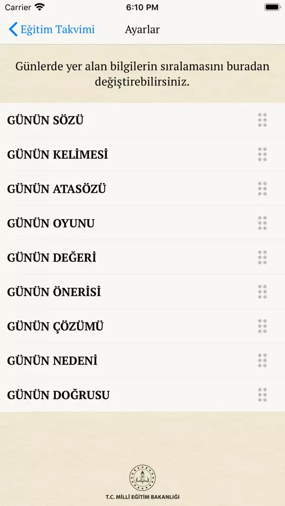 Eğitim Takvimi应用截图