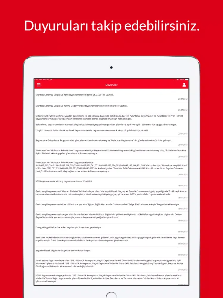 Defter Beyan Sistemi iPad 应用截图