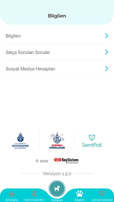 Capturas de tela do İBB SemtPati
