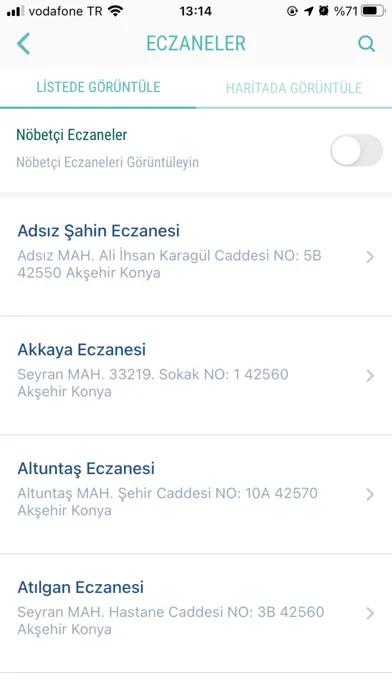 Ảnh chụp màn hình của Konya Şehir Hastanesi