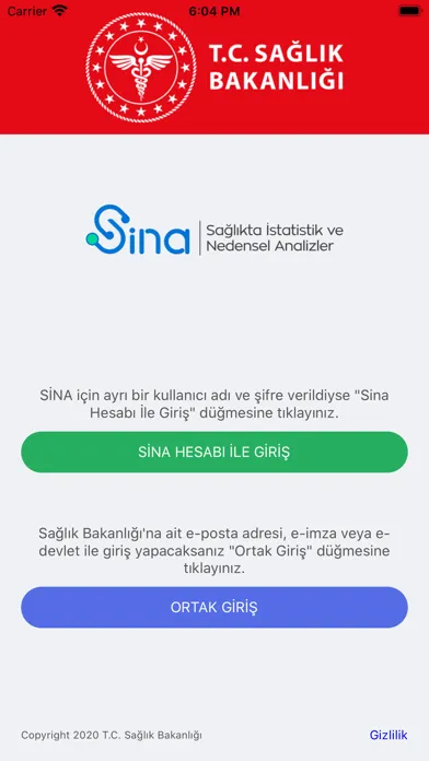 SİNA (Sağlıkta İstatistik) Screenshots