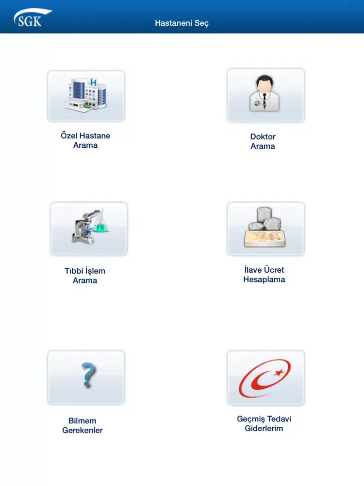 SGK Hastaneni Seç iPad 应用截图