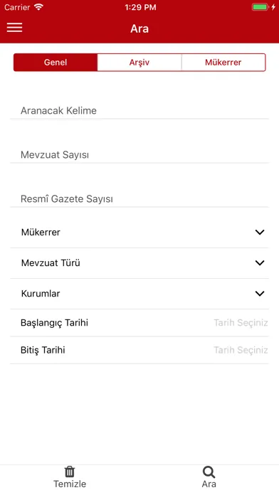 Tangkapan layar T.C. Resmi Gazete