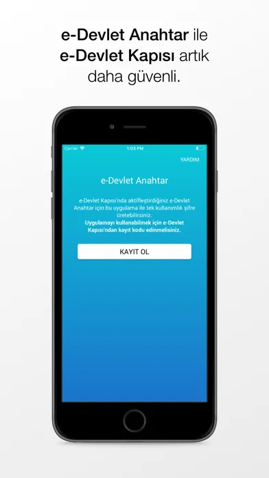 Tangkapan layar e-Devlet Anahtar