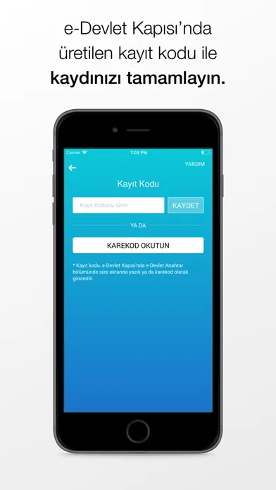 Tangkapan layar e-Devlet Anahtar
