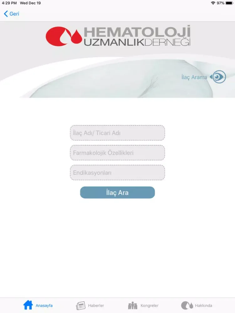 Zrzuty ekranu Hematoloji Uzmanlık Derneği iPad 