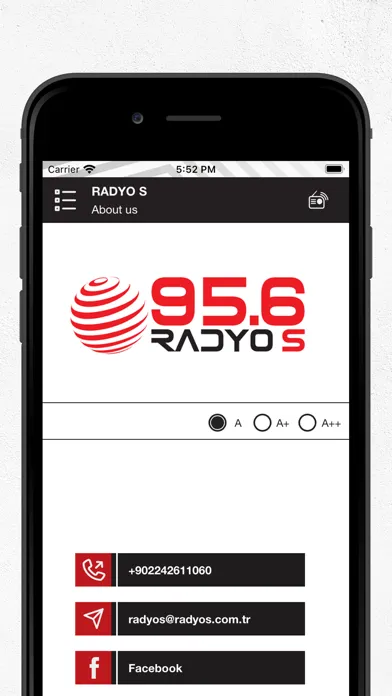 Ảnh chụp màn hình của RADYO S