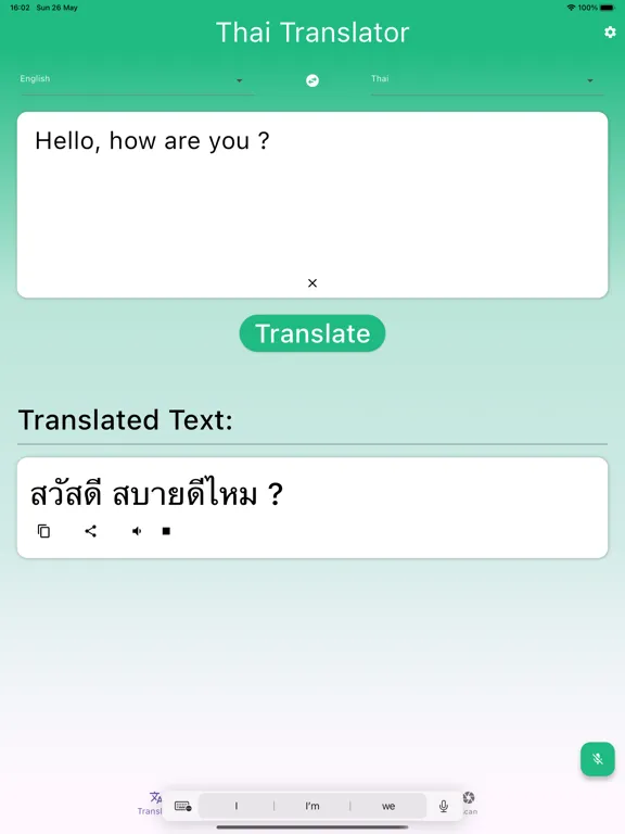 Thai Translator - English iPad  स्क्रीनशॉट