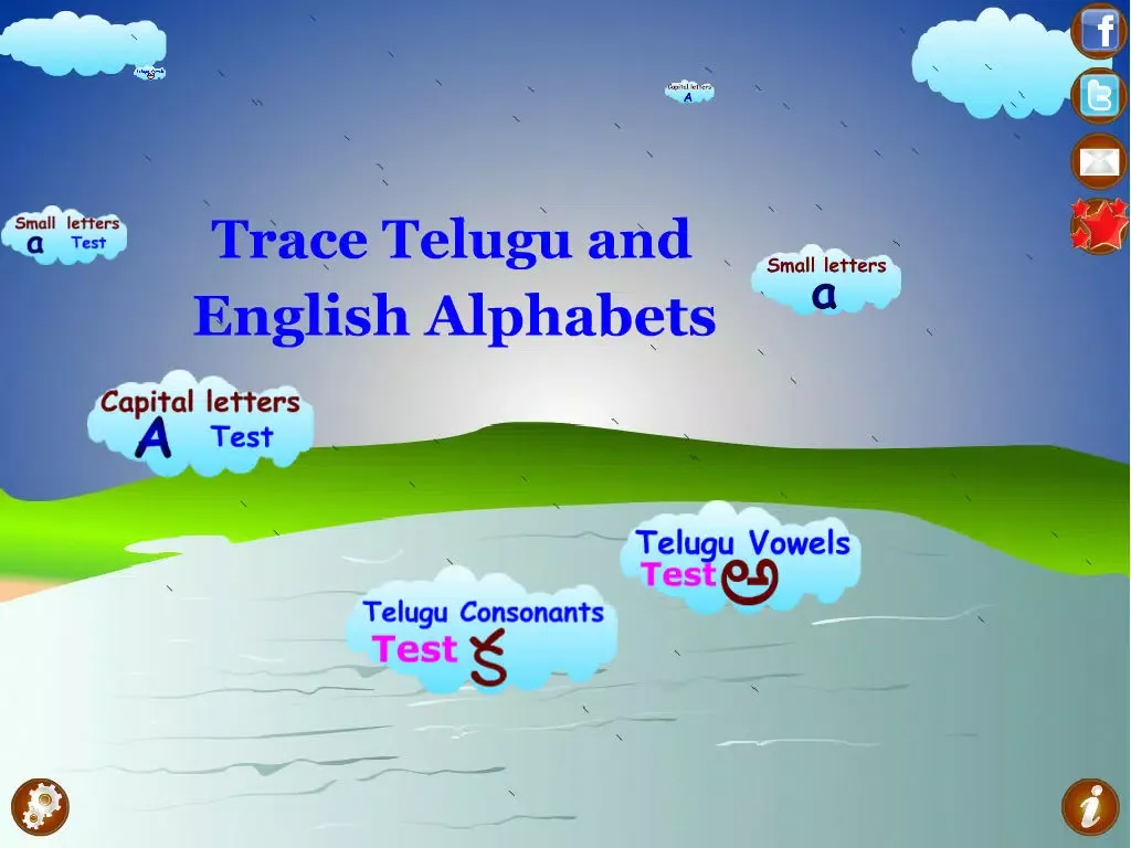 Trace Telugu and English Alphabets Kids Activity iPad 應用截圖