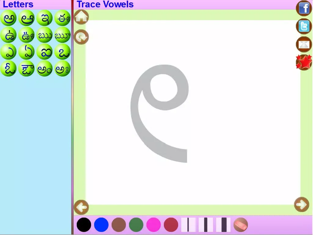 Trace Telugu and English Alphabets Kids Activity iPad 應用截圖