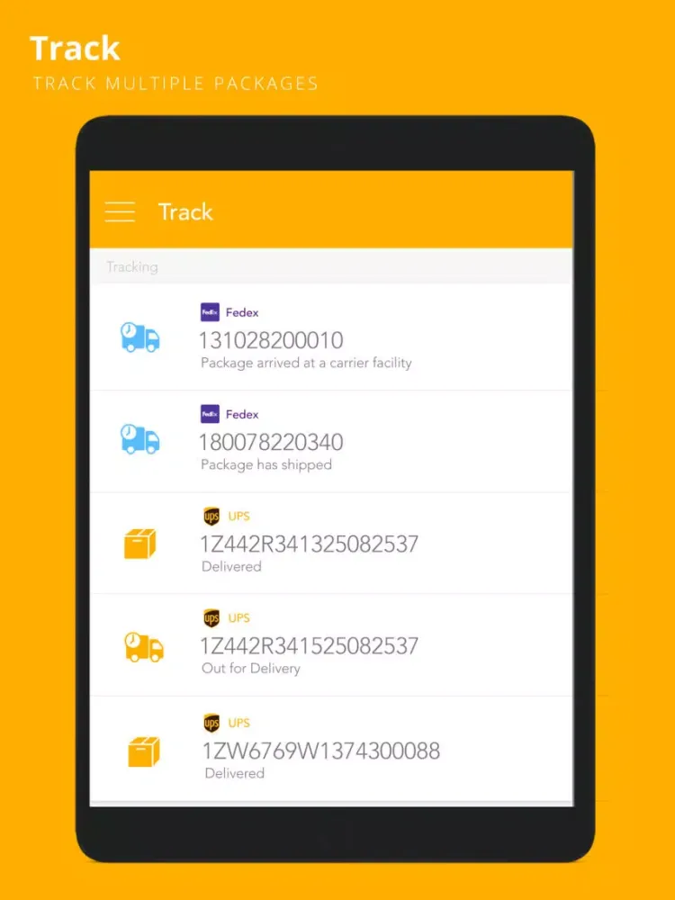 Tracker for Aftership iPad 應用截圖