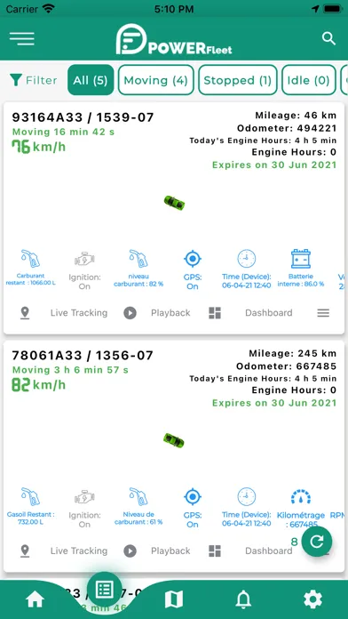 Zrzuty ekranu Powerfleet Lite