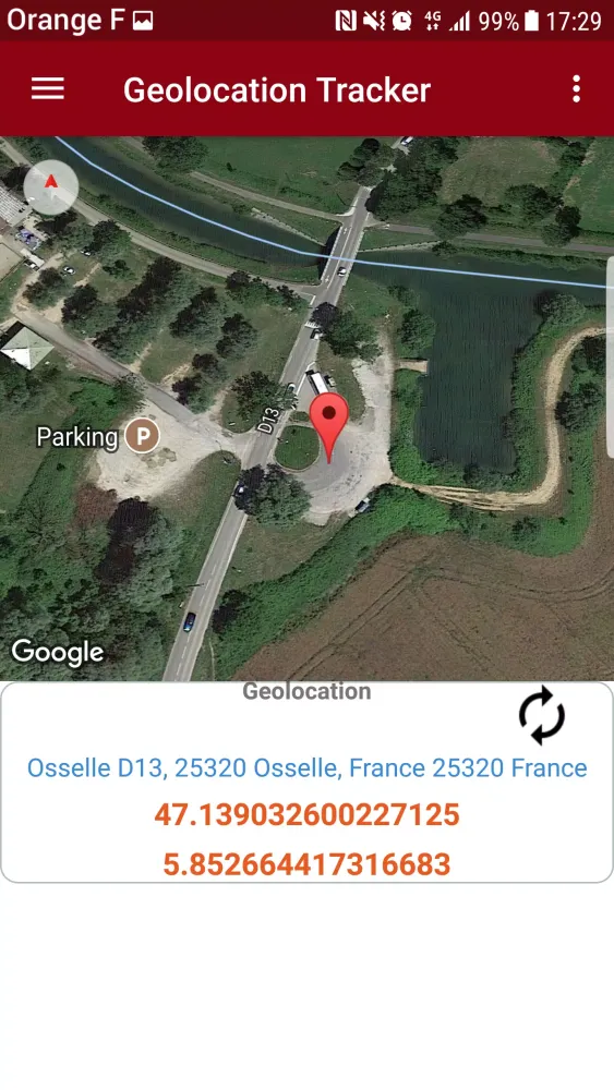 GeoLocation tracker phone应用截图