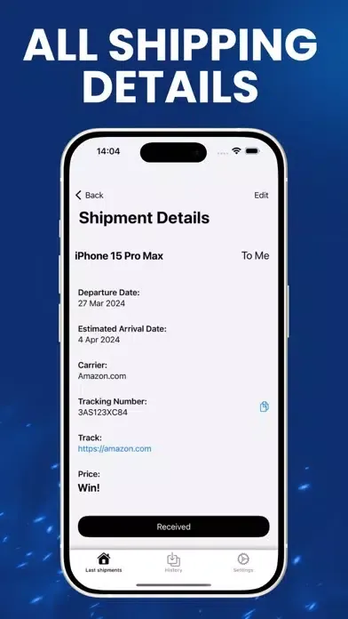 The 1st shipment tracker Ekran Görüntüleri