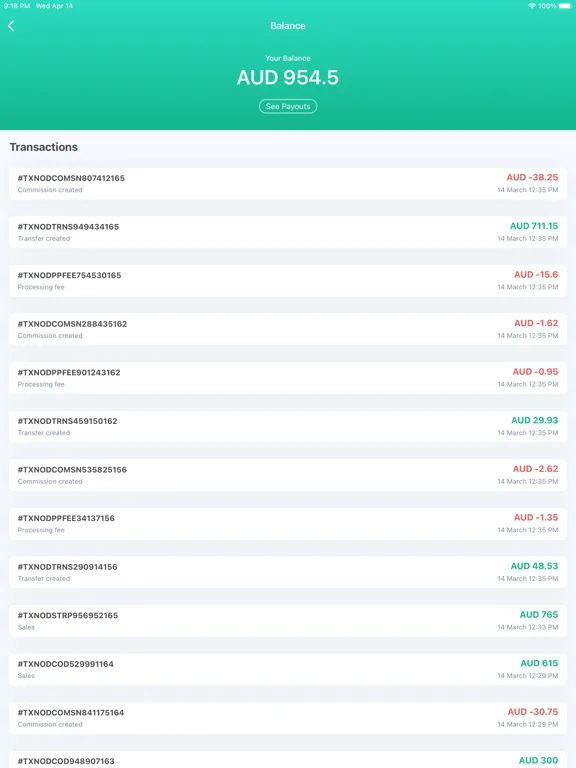 Tangkapan layar Tradly Platform - Prototype iPad 