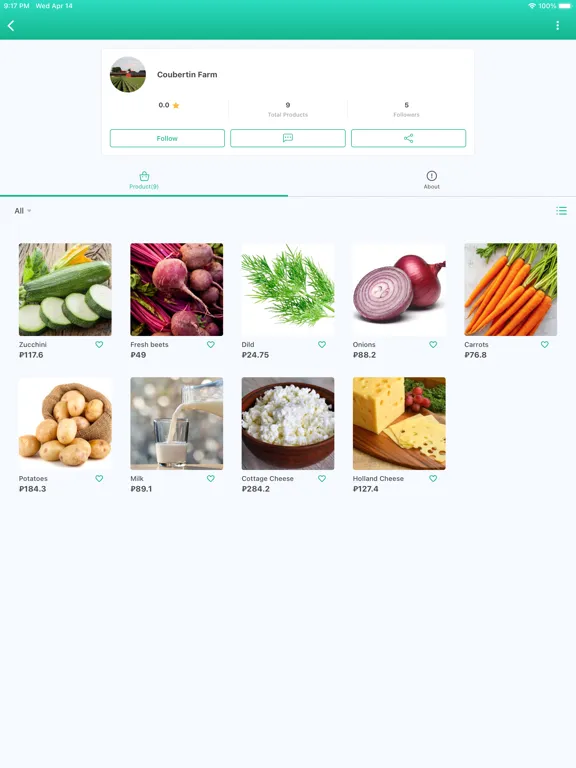 Tangkapan layar Tradly Platform - Prototype iPad 