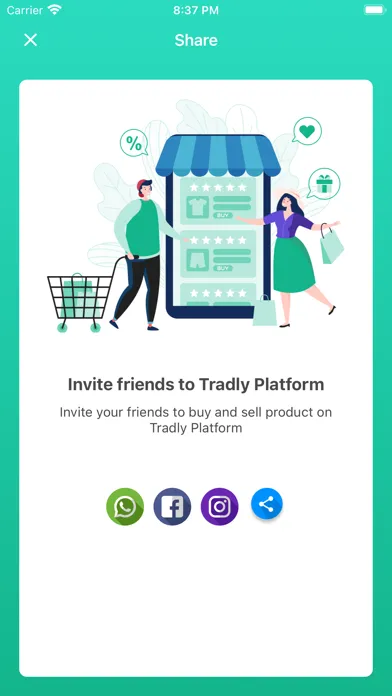 Tangkapan layar Tradly Platform - Prototype